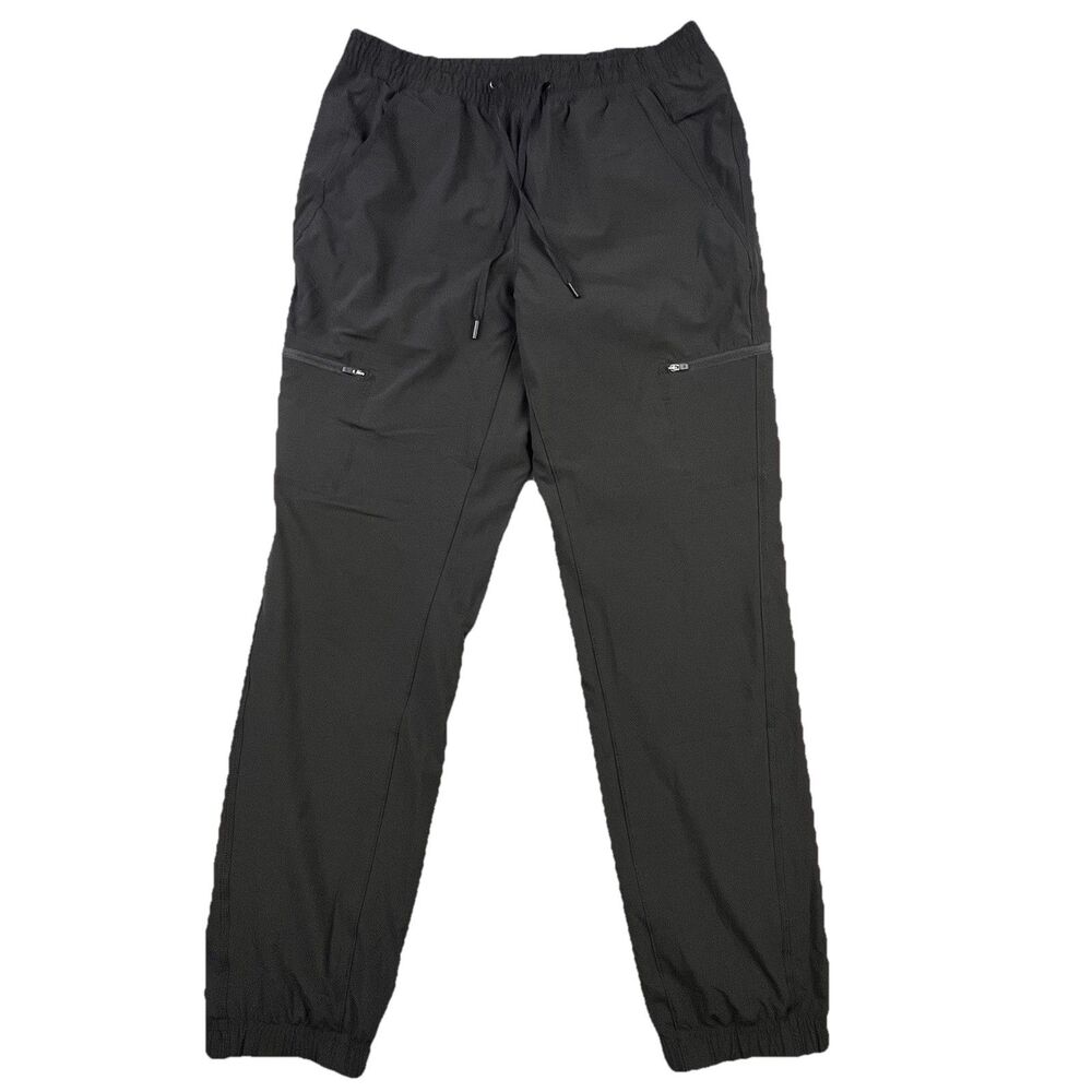 Eddie Bauer Jogger Pants Fleece Lined Womens Size 4 Black Pull On Winter Hiking